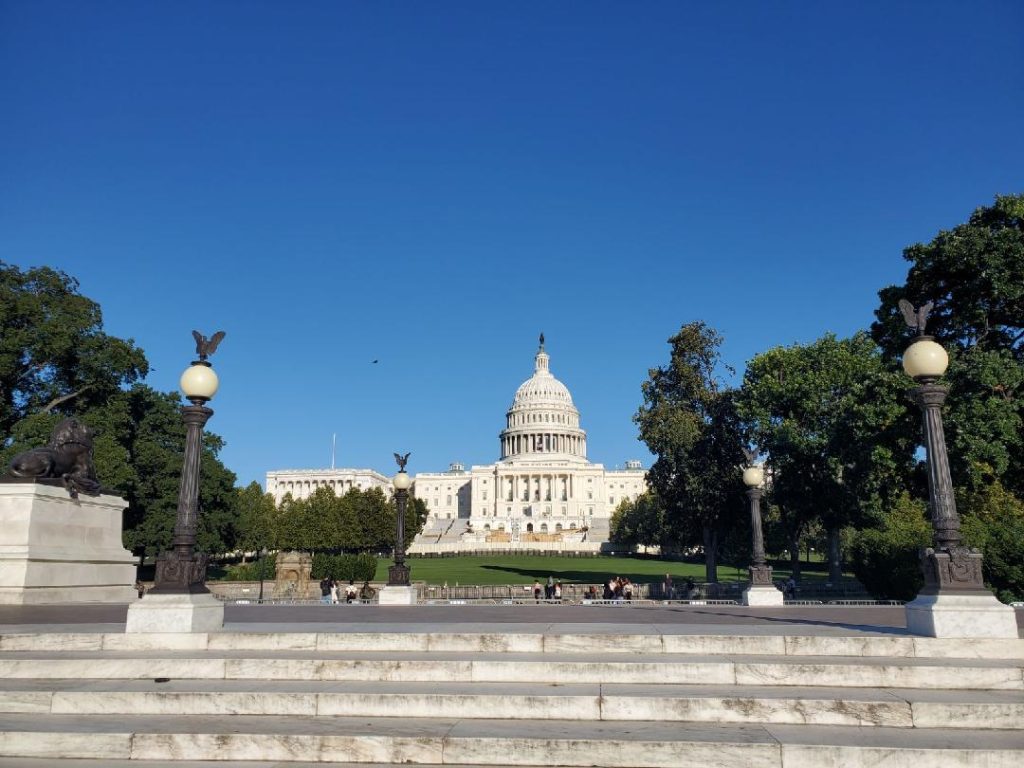 Washington D.C. capitol building from steps